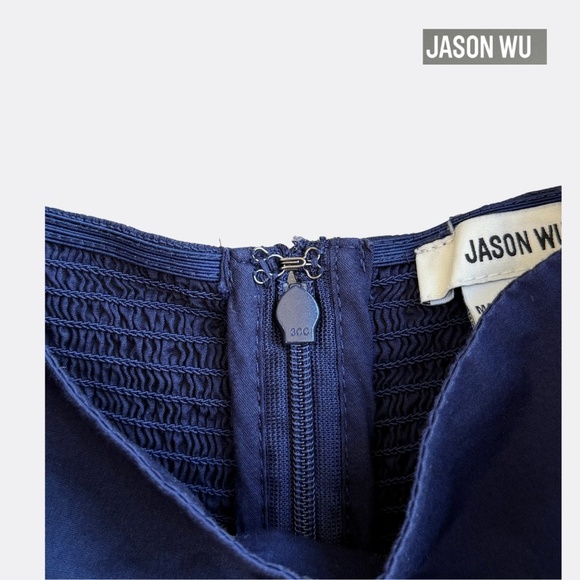 Jason Wu Multi-Tier Eyelet Maxi Dress – Women’s Size M – Navy Blue - Picture 5 of 6